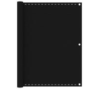 vidaXL Balcony Screen Black 120x600 cm HDPE Garden Outdoor Privacy Screen