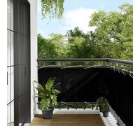 vidaXL Balcony Screen Black 75x1000 cm 100% Polyester Oxford