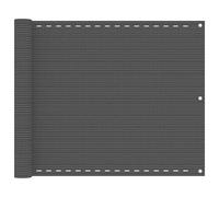 vidaXL Balcony Screen Black 75x400 cm HDPE