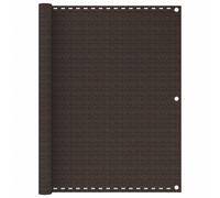 vidaXL Balcony Screen Brown 120x500 cm HDPE Balcony Privacy Protective Screen
