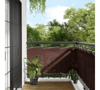 vidaXL Balcony Screen Brown 75x1000 cm 100% Polyester Oxford