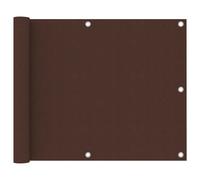 vidaXL Balcony Screen Brown 75x500 cm Oxford Fabric Garden Privacy Sunshade