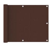 vidaXL Balcony Screen Brown 75x600 cm Oxford Fabric Garden Privacy Sunshade