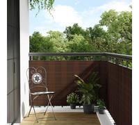vidaXL Balcony Screen Brown and Black 300x100 cm Poly Rattan