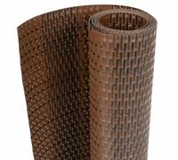 vidaXL Balcony Screen Brown and Black 400x80 cm Poly Rattan
