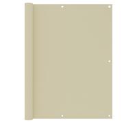 vidaXL Balcony Screen Cream 120x500 cm Oxford Fabric Fence Privacy Screening