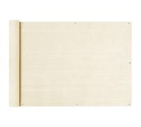 vidaXL Balcony Screen Cream 75x500 cm HDPE Garden Privacy Fence Wall Sunshade