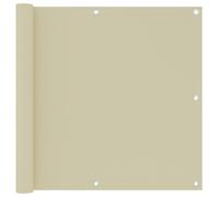 vidaXL Balcony Screen Cream 90x500 cm Oxford Fabric Fence Privacy Screening
