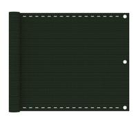 vidaXL Balcony Screen Dark Green 75x400 cm HDPE Outdoor Patio Privacy Screen