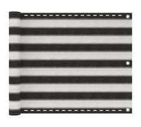 vidaXL Balcony Screen HDPE 75x400cm Anthracite and White Garden Panel Sunshade