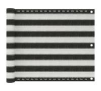 vidaXL Balcony Screen HDPE 75x600cm Anthracite and White Garden Panel Sunshade