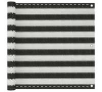 vidaXL Balcony Screen HDPE 90x600cm Anthracite and White Garden Panel Sunshade