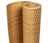 vidaXL Balcony Screen Light Brown 1000x80 cm Poly Rattan