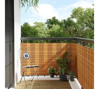 Balcony Screen Light Brown 400x100 cm Poly Rattan
