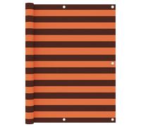 vidaXL Balcony Screen Orange and Brown 120x400 cm Oxford Fabric