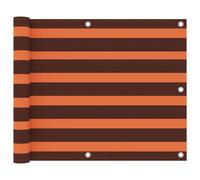 vidaXL Balcony Screen Orange and Brown 75x300 cm Oxford Fabric Outdoor Privacy