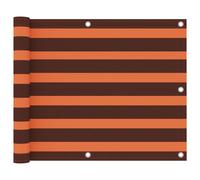 vidaXL Balcony Screen Orange and Brown 75x600 cm Oxford Fabric