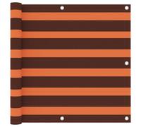 vidaXL Balcony Screen Orange and Brown 90x500 cm Oxford Fabric Outdoor Privacy
