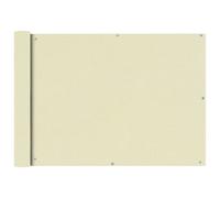 vidaXL Balcony Screen Oxford Fabric 75x600cm Cream Garden Patio Panel Sunshade