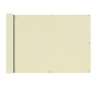 vidaXL Balcony Screen Oxford Fabric 75x600cm Cream Garden Patio Panel Sunshade