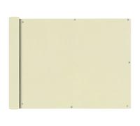 vidaXL Balcony Screen Oxford Fabric 90x600cm Cream Garden Patio Panel Sunshade