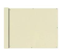 vidaXL Balcony Screen Oxford Fabric 90x600cm Cream Garden Patio Panel Sunshade v