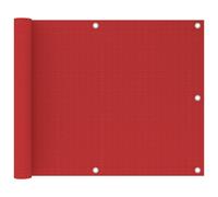 vidaXL Balcony Screen Red 75x500 cm HDPE Outdoor Privacy Protective Sunshade