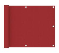 vidaXL Balcony Screen Red 75x600 cm Oxford Fabric Protective Privacy Fence
