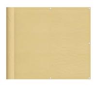 vidaXL Balcony Screen Sand - 90x500 cm Water/UV Resistant Privacy Garden Fence - Polyester Oxford with Aluminium Eyelets and Rope