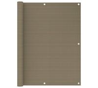 vidaXL Balcony Screen Taupe 120x500 cm HDPE Balcony Privacy Protective Screen