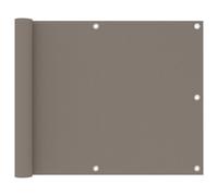 vidaXL Balcony Screen Taupe 75x500 cm Oxford Fabric Fence Privacy Screening