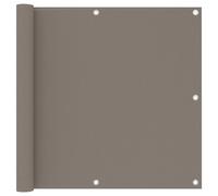 vidaXL Balcony Screen Taupe 90x600 cm Oxford Fabric Fence Privacy Screening