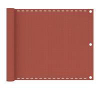 vidaXL Balcony Screen Terracotta 75x400 cm HDPE Fence Outdoor Privacy Screen