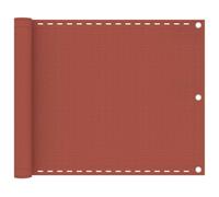 vidaXL Balcony Screen Terracotta 75x600 cm HDPE Outdoor Garden Sun Shelter