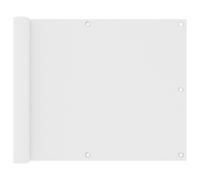 vidaXL Balcony Screen White 75x300 cm Oxford Fabric Privacy Screening Outdoor