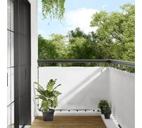vidaXL Balcony Screen White 90x1000 cm 100% Polyester Oxford