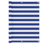 vidaXL Balcony Screen White and Blue 120x300 cm Oxford Fabric Privacy Sunshade