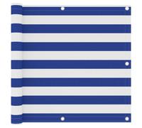 vidaXL Balcony Screen White and Blue 90x300 cm Oxford Fabric Privacy Sunshade