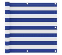 vidaXL Balcony Screen White and Blue 90x500 cm Oxford Fabric Privacy Sunshade