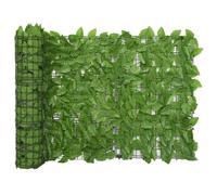 vidaXL Balcony Screen with Green Leaves 300x75 cm Outdoor Privacy Screen Fence