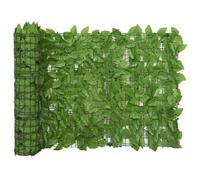 vidaXL Balcony Screen with Green Leaves 500x75 cm Outdoor Privacy Screen Fence
