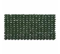 vidaXL Balcony Screen with Leaves Dark Green 200 x 100 cm, Artificial Leaf Ivy Privacy Screen, Modern Balcony Decor, EasyToClean Weather-Resistant Garden Divider, Outdoor Shade