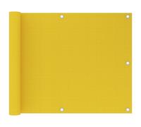 vidaXL Balcony Screen Yellow 75x600 cm HDPE UK GF0