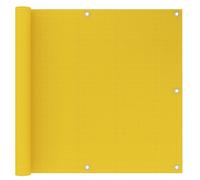 vidaXL Balcony Screen Yellow 90x500 cm HDPE Balcony Privacy Protective Screen