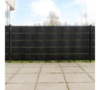 (black, 10 pcs) vidaXL Balcony Screens Patio Privacy Screen 10 pcs Black 255x19 cm Poly Rattan
