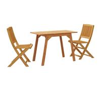 Balcony Set 3 Piece Outdoor Table and Chair Solid Wood Acacia vidaXL