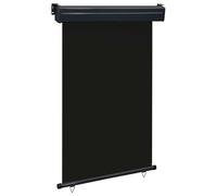 vidaXL Balcony Side Awning 125x250 cm Black