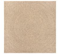 vidaXL ZIZUR: Indoor/Outdoor 200x200 cm Polypropylene Rug with Jute Look - Durable, Easy-Clean Square Mat for Patio/Garden