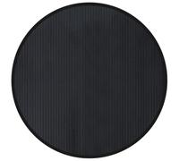 vidaXL Bamboo Area Rug - Modern Round Carpet for Living Room, Kitchen, Hallway - Black Bamboo Mat with Anti-Slip, Water-Resistant, Easy Clean Features - 100 cm Diameter