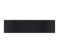 vidaXL Bamboo Area Rug - Rectangular Black Rug 100x400 cm for Living Room, Bedroom - Durable, Water-Resistant with Anti-Slip Backing